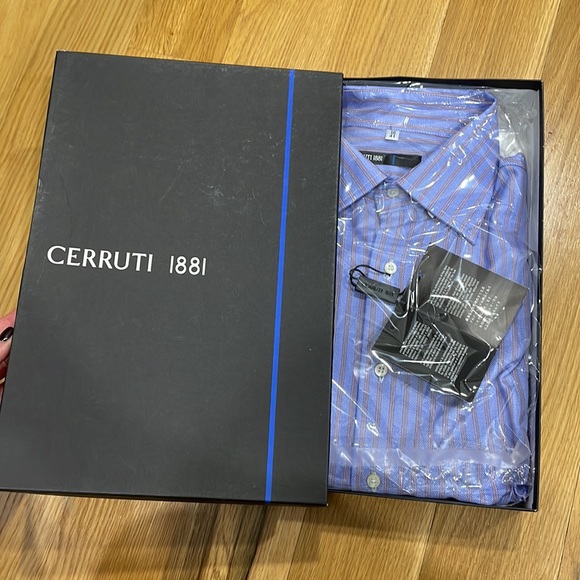 CERRUTI 1881 BUTTON DOWN SHIRT - SIZE L 16/41 - Picture 6 of 8